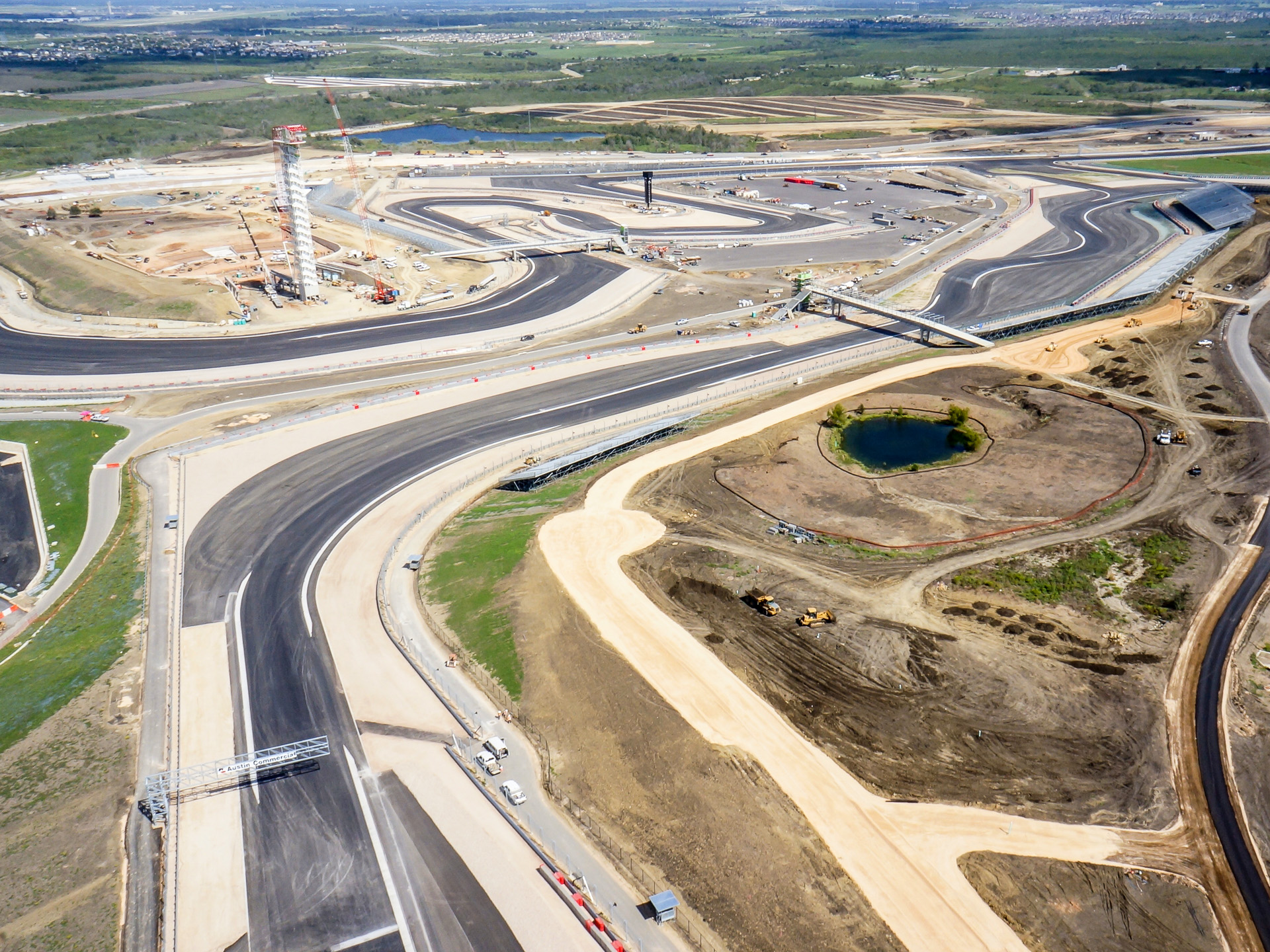 COTA Formula 1 construction aerial progress photography