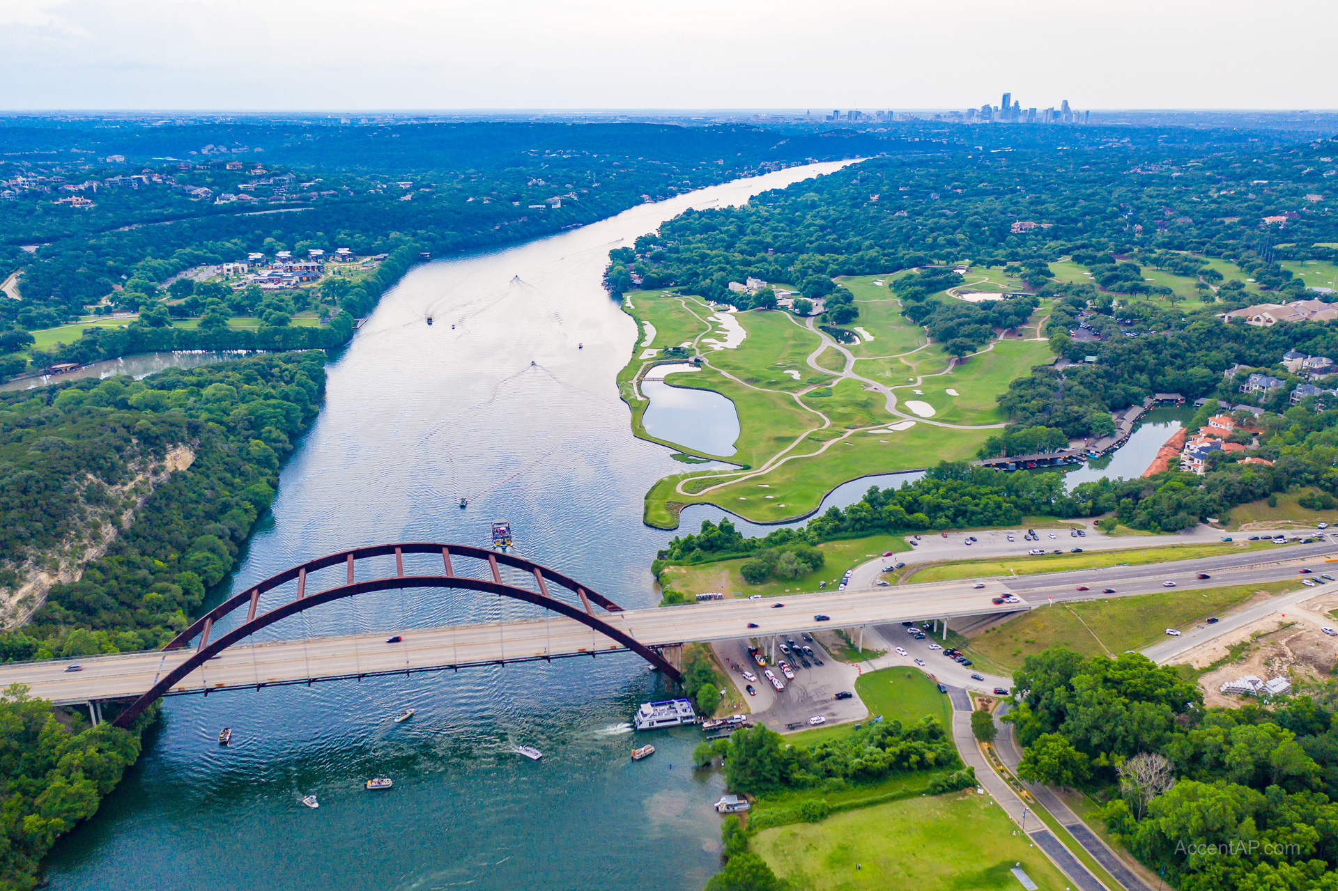 Aerial photography marina aerial view Texas