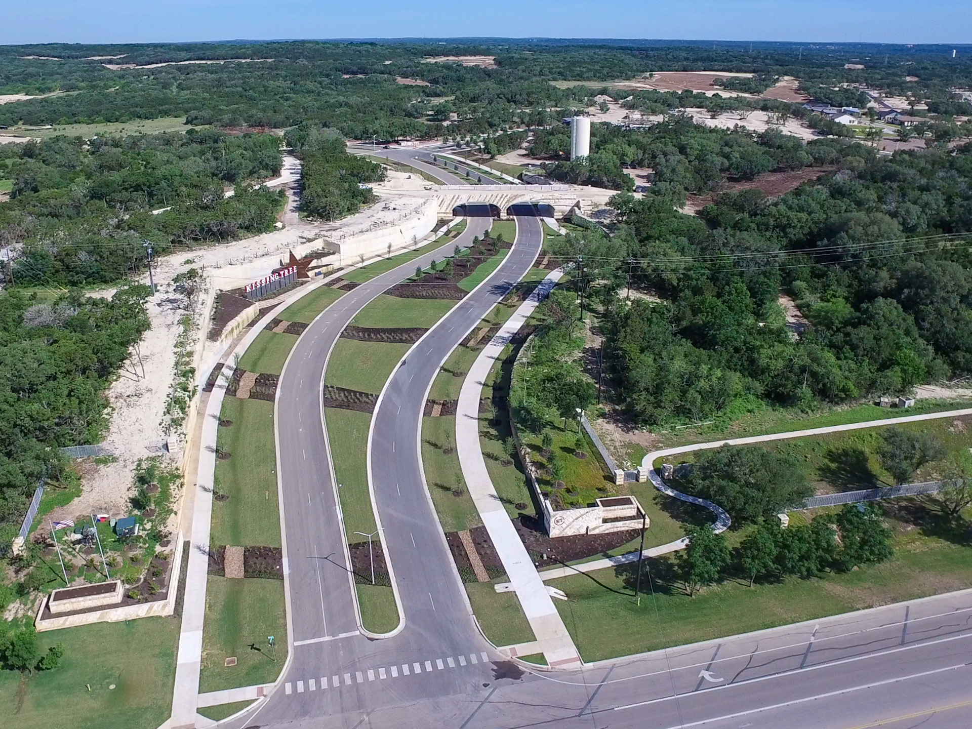 Kissing Tree community development aerial