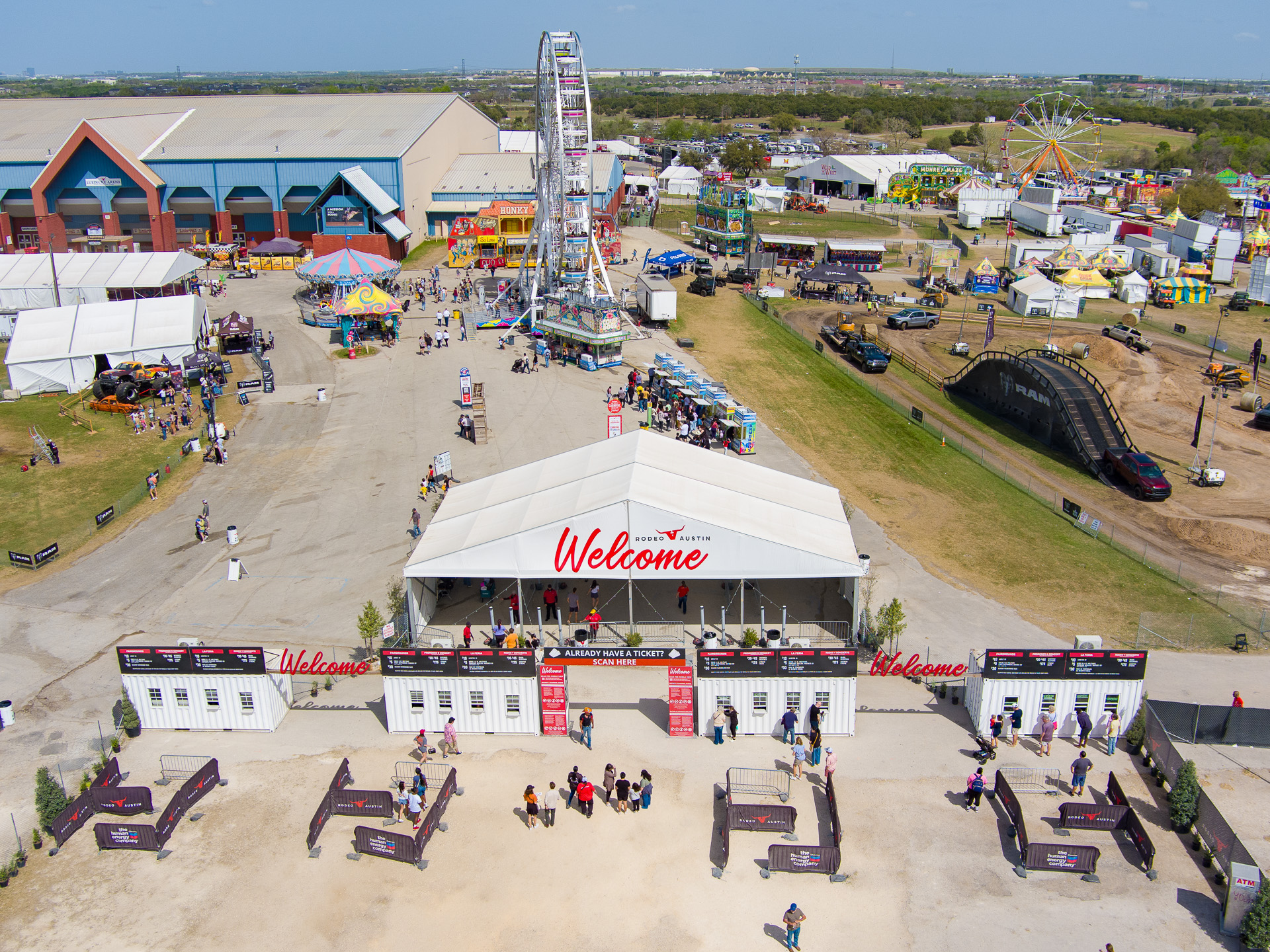 Rodeo Austin grounds aerial overview