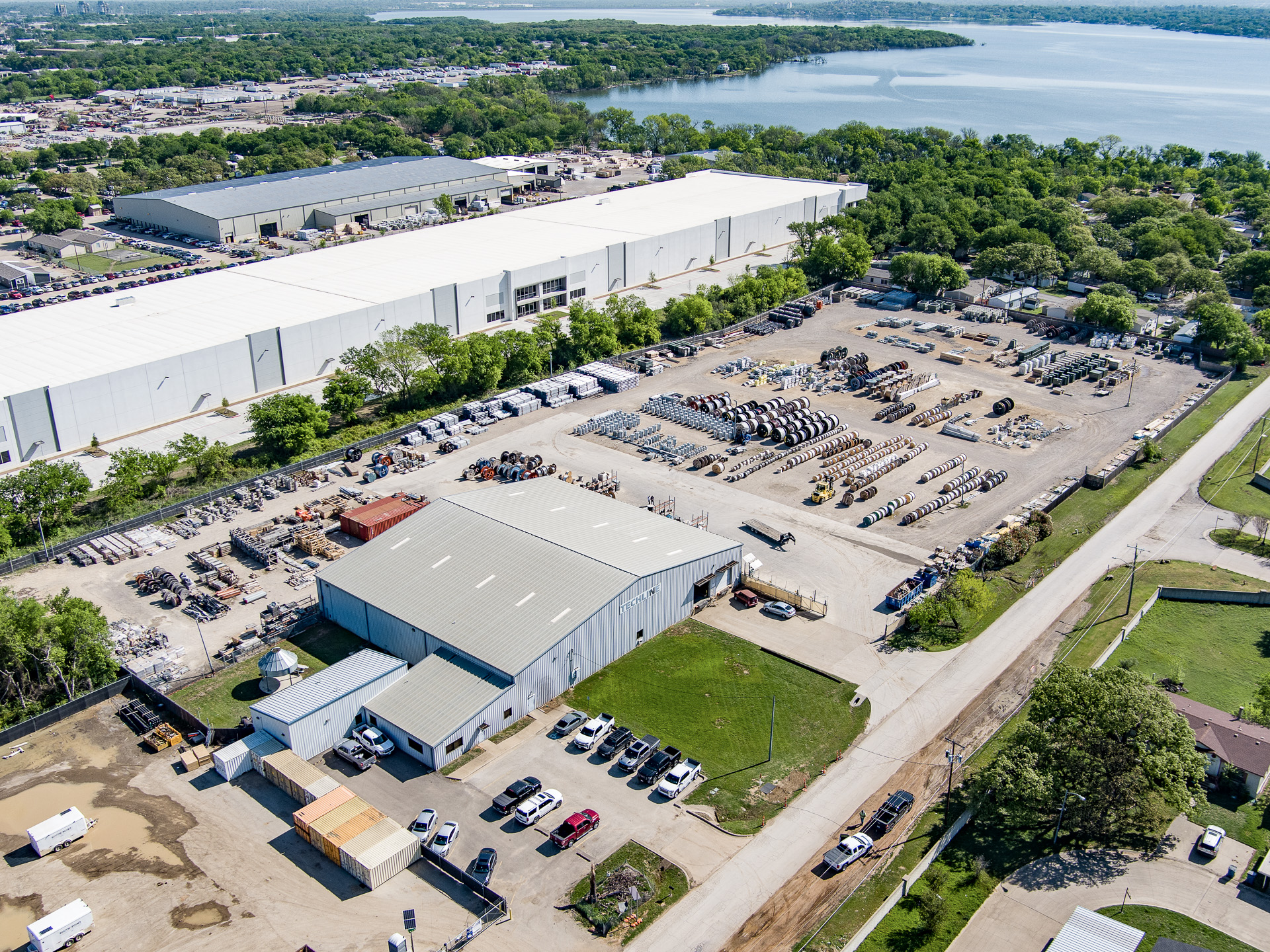 Techline utility facility aerial photography Texas