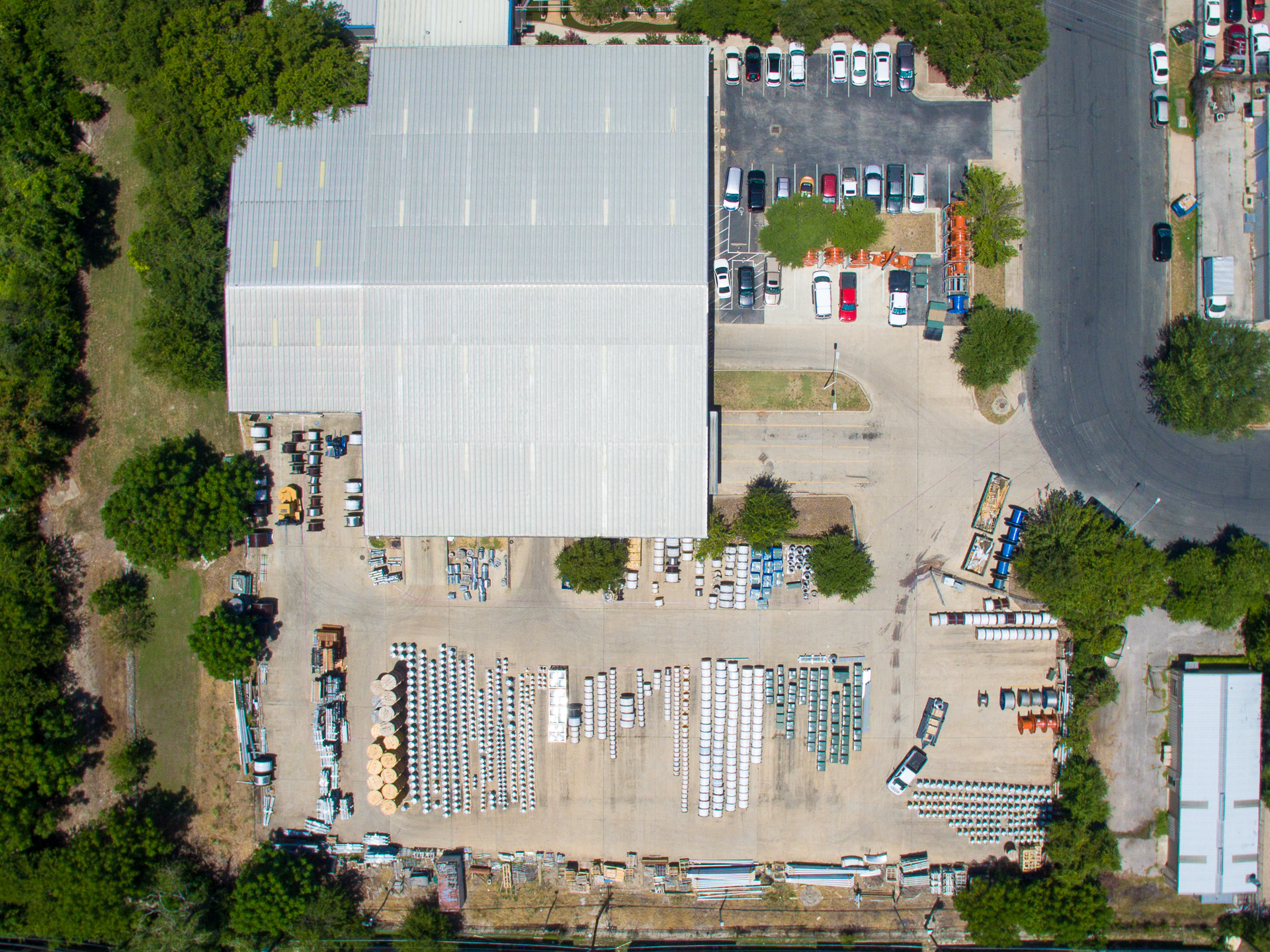 Techline industrial facility drone photography Texas
