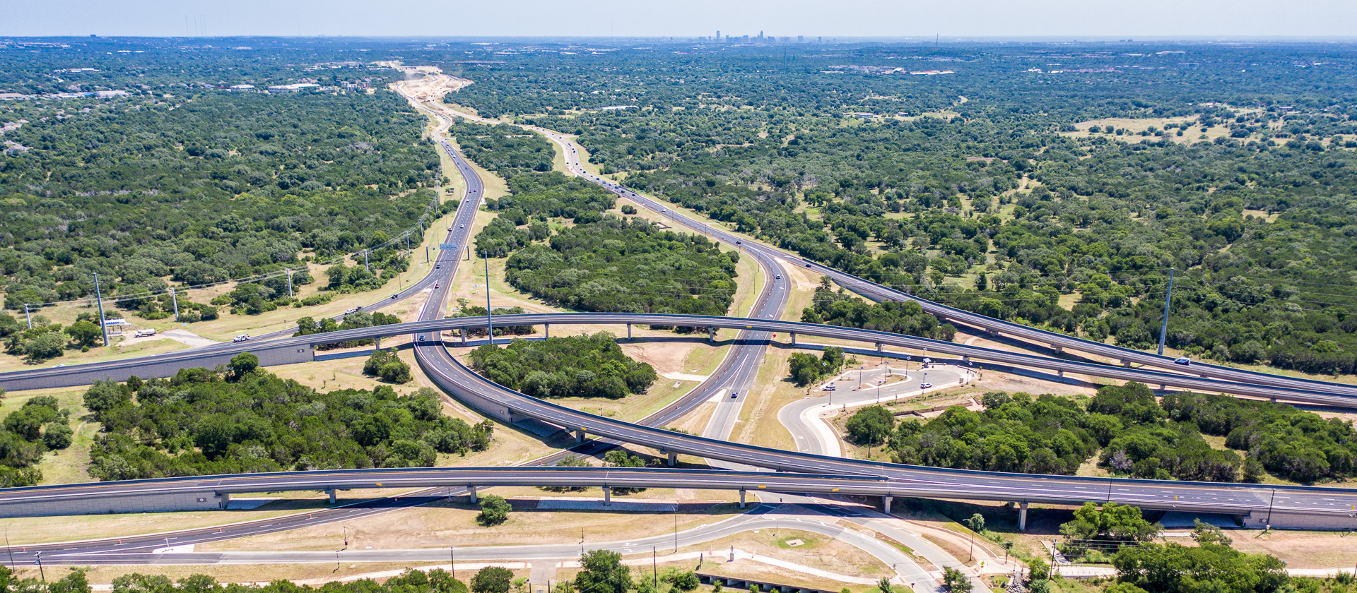 Aerial photography Toll 45SW State Highway 45 Southwest construction Austin Texas