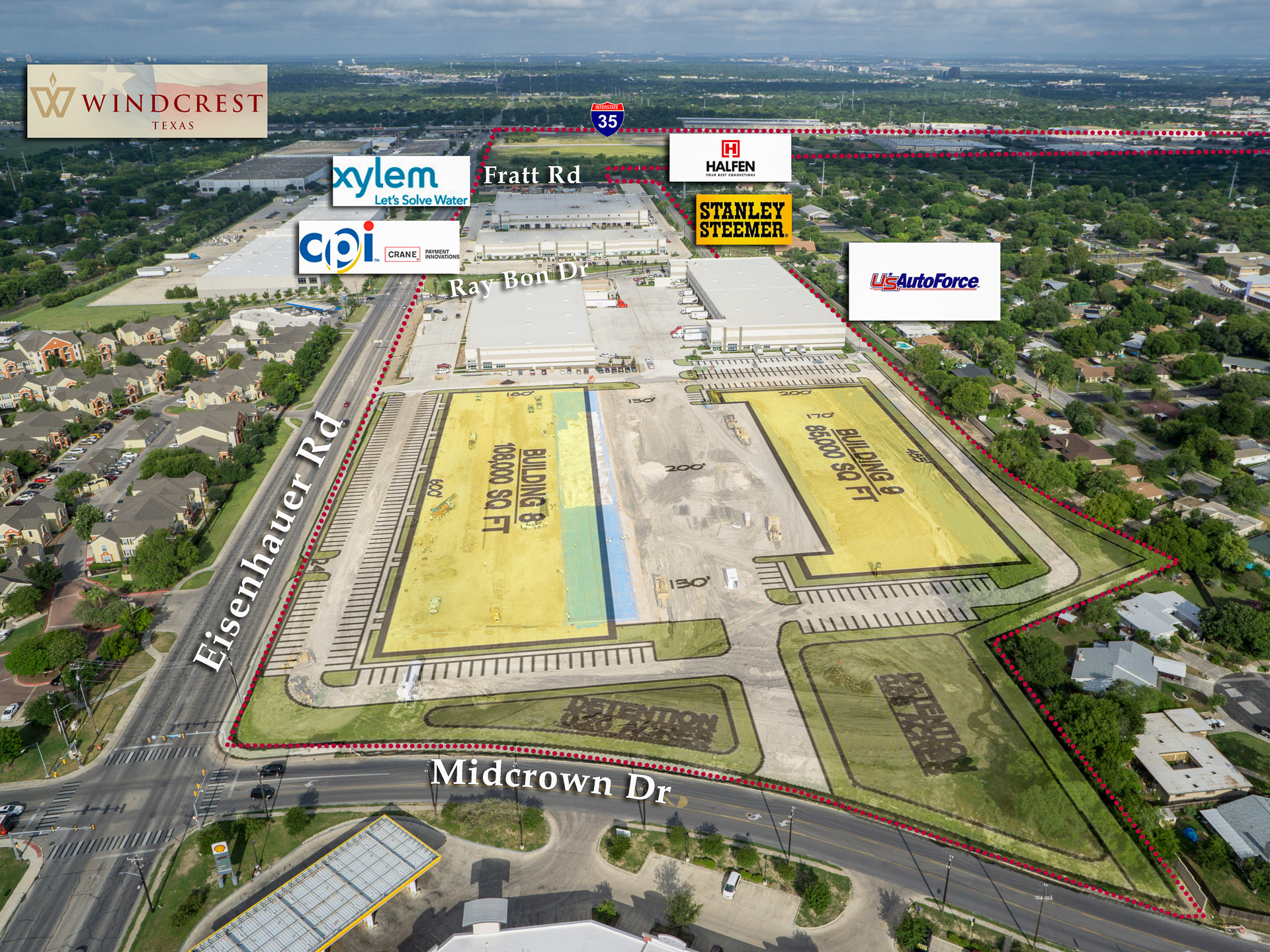 Windcrest neighborhood aerial photography San Antonio area